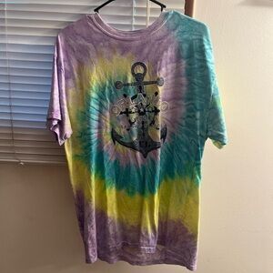 Orlando Florida Tie-Dye Anchor Graphic T-Shirt